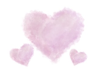 Sweet pink illustration love day concept or valentines day or mothers day  Hand painted watercolor background