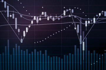 Forex market background, trading on the currency market Forex. Currency exchange rate for world currency: US Dollar, Euro, Frank, Yen. Financial, money, global finance, stock market background.