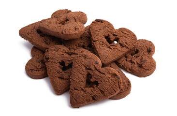 heart cookies with chocolate