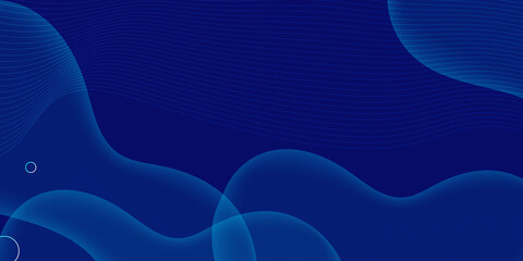 Blue background vector illustration lighting effect graphic for text and message board design infographic. Neon glowing fluid wave lines, magic energy space light concept, abstract background banner