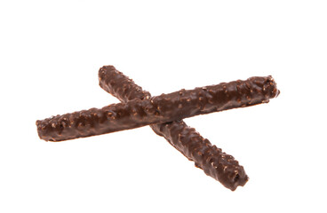 waffle roll with cream isolated