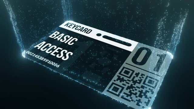 Basic Acces Keycard 4k. High quality 4k footage