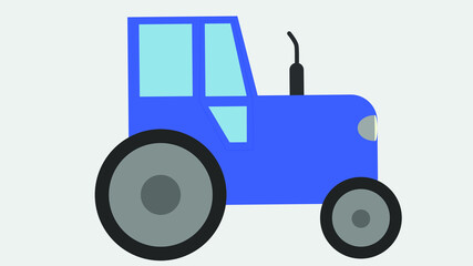 isolated tractor on white background