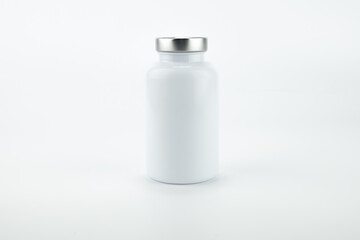 Pills bottle isolated on white background.