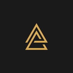 Fashion luxury letter AC CA logo vector