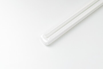 Fluorescent light on a white background