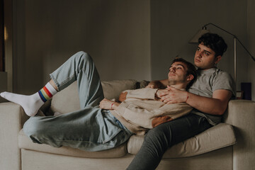 valentines day young gay couple