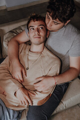 valentines day young gay couple