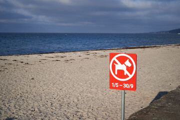sign on the beach