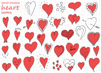 Hand drawn heart vector design illustration