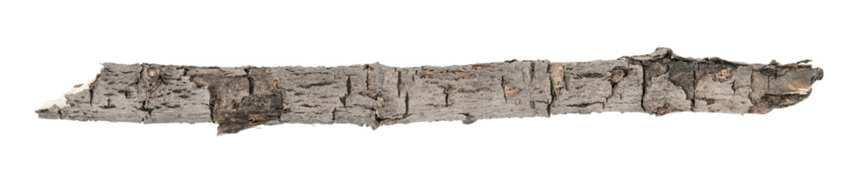 Dry tree twigs branches isolated on white background. pieces of broken wood plank on white background. close-up