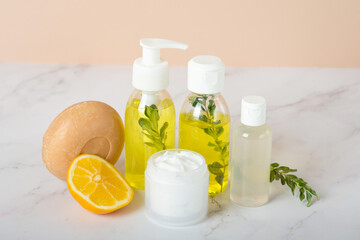 Shampoo, Liquid Soap, Aromatic Bath Salt And Other Toiletry.