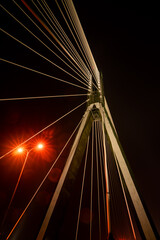 Fototapeta premium bridge Świętokrzyski at night, Warsaw