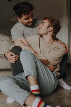 valentines day young gay couple