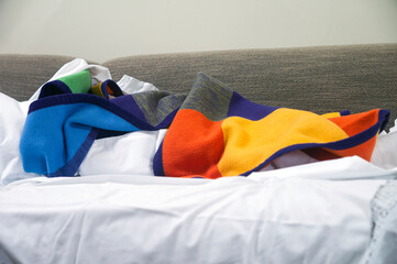 Colorful wool blanket