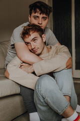 valentines day young gay couple