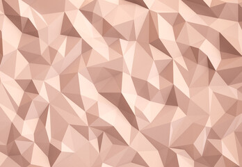 Pink abstract polygonal geometric surface. 3d