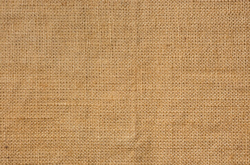 Burlap texture background. Cotton woven fabric background.