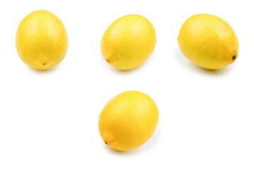 Lemon isolated on white background. Space for test or design.