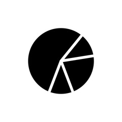 Pie Chart Icon Design Vector Template Illustration