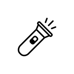 Flashlight Icon Design Vector Template Illustration