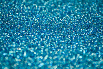 Naklejka na ściany i meble Shiny blue beads close up