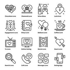 Love icons vector illustration , Love Symbol Valentine's Day