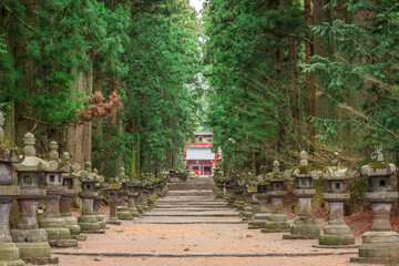 Fujiyoshida Sengen Shrine in Fujiyoshida, Shizuoka, Japan.
