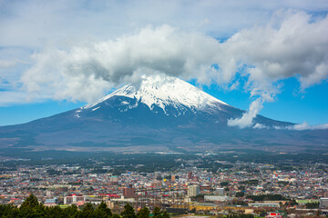 Gotemba City, Japan with Mt. Fuji