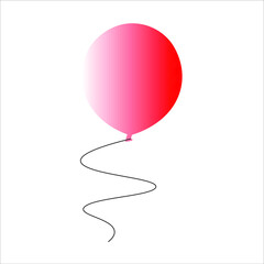 illustration of flying red balloon image, red balloon, two red ballon is flying