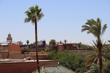 Fototapeta na wymiar marrakech city view caption
