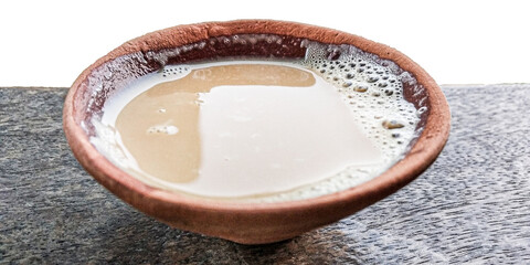 Tea in an earth bowl