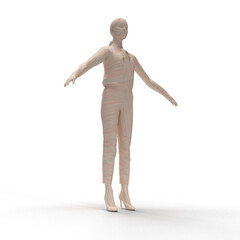 women mannequin on a white background