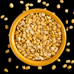 Split moong dals  in bowl