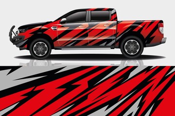 Fototapeta premium Car wrap graphic racing abstract background for wrap and vinyl sticker