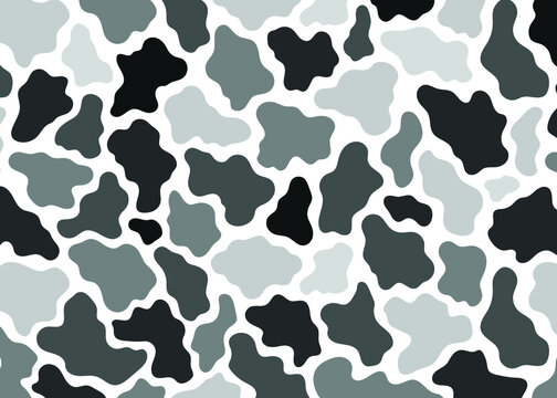 Cow skin pattern design. Simple wide cow vector illustration background. Wildlife fur skin for web, surface, background, graphic design.