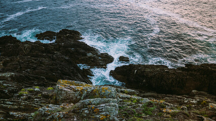 waves on the rocks