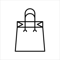 Vector of a paper bag, Shoping bag icon