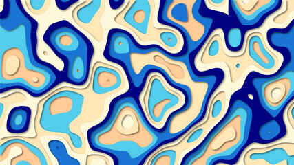 Abstract paper cut  realistic relief. Background template for banners, flyers, presentations.