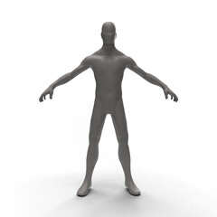 man mannequin on a white background