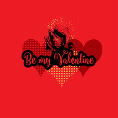 Valentine's Day design, Be my Valentine text message
