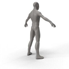 man mannequin on a white background