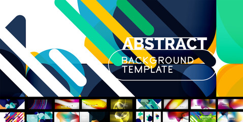 Mega collection of vector geometric abstract wallpaper backgrounds, design templates for business or technology presentations, internet posters or web brochure covers