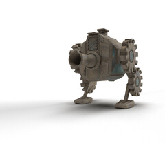 robot machine on a white background