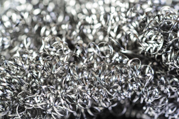 Scrap metal as raw material close-up