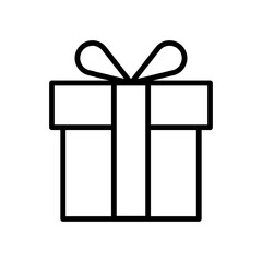 Gift Lines Vector Icons on White Background