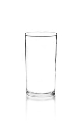 Empty glass. An empty glass of water, isolated on a white background.