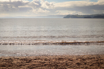 Exmouth seafront beach in Devon