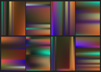 Fototapeta premium Eight vivid vector backgrounds for posters, covers, booklets, flyers, presentations and web