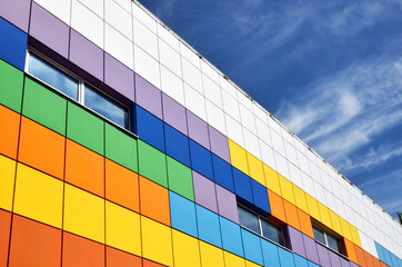 Multi-colored ornament from metal panels